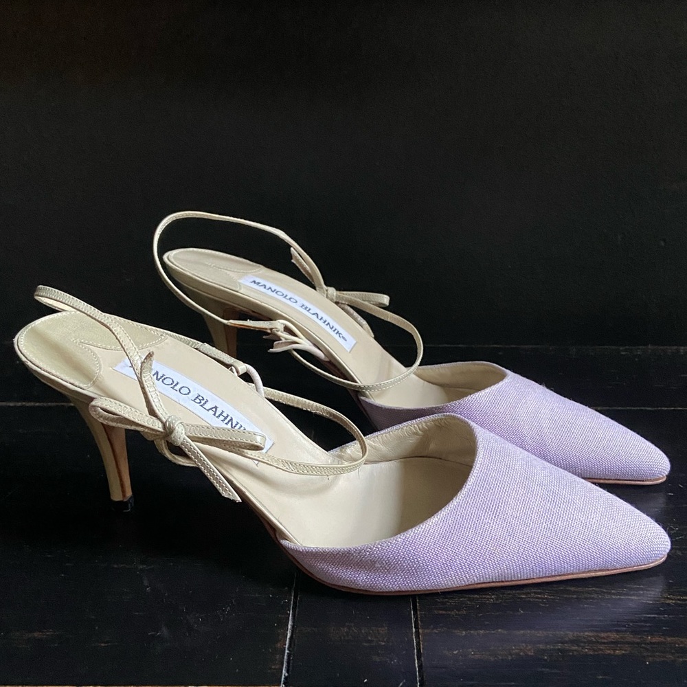 ✨ S O L D ✨ Manolo Blahnik Slingbacks - Lavender size 38.5